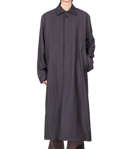 CLOAK CARCOAT MUTED LEAD CHALKSKIN VISCOSE