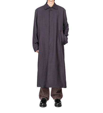 CLOAK CARCOAT MUTED LEAD CHALKSKIN VISCOSE