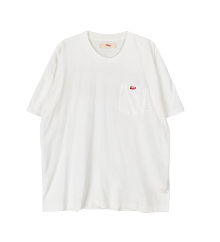 QUALITY GOODS CLASSIC POCKET T-SHIRT VINTAGE WHITE