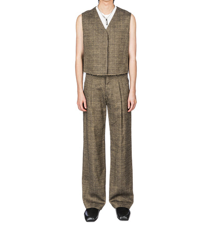 BASE WAISTCOAT DEEP HUSK SOFT GRAIN WEAVE