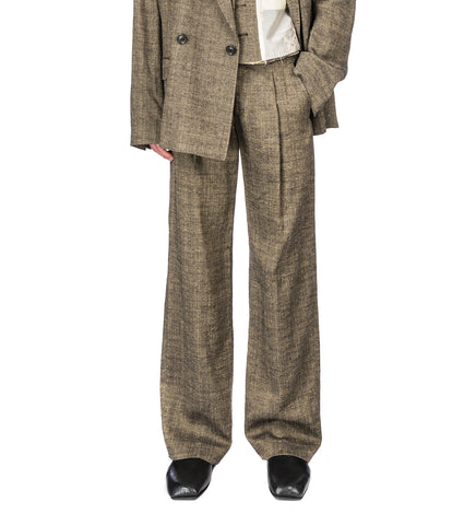 SLACK TROUSER DEEP HUSK SOFT GRAIN WEAVE