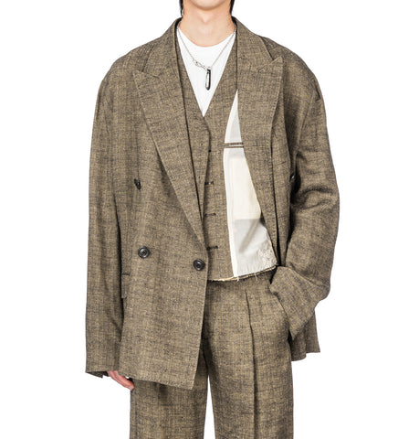 HALT BLAZER DEEP HUSK SOFT GRAIN WEAVE