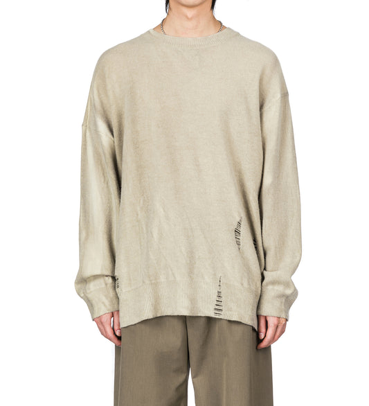 SLANT KNIT MOSS SPRAY DYE CHERUB WOOL
