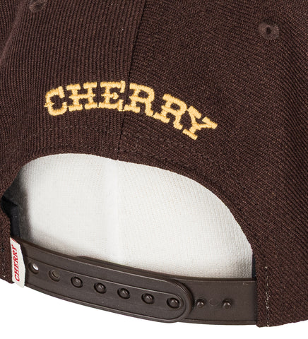 WOOL 6 PANEL HAT BROWN