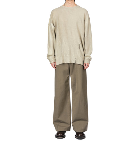 SLANT KNIT MOSS SPRAY DYE CHERUB WOOL