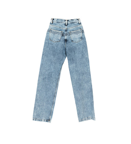 CABLE CORDED JEANS WASHED BLUE