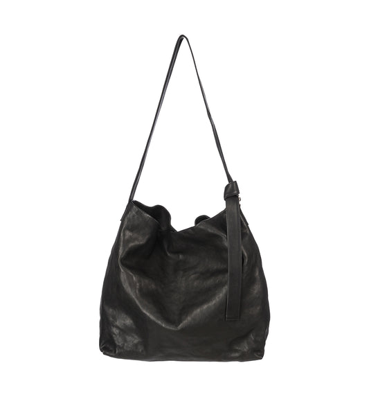 LARGE SOFT SHOULDER BAG BLACK