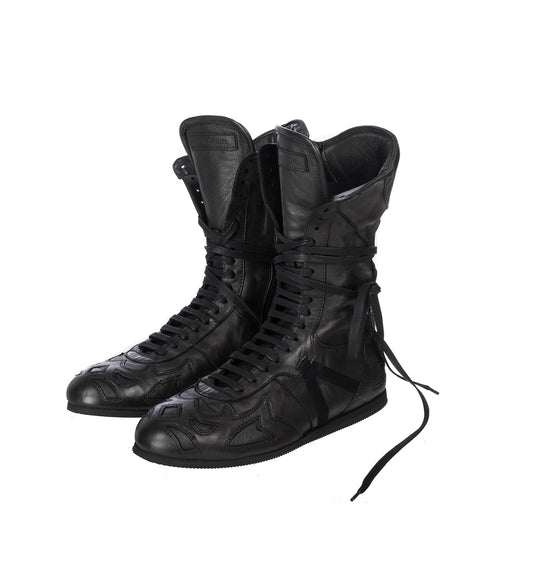 HIGH-TOP BOXING SNEAKERS BLACK