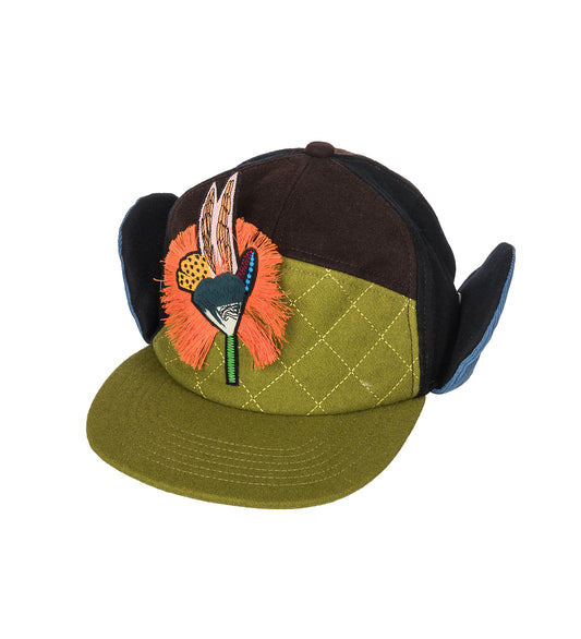 CAP FEATHER GREEN