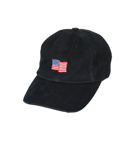 MINI FLAG 6 PANEL HAT BLACK