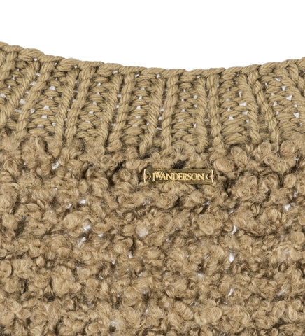BOUCLE V NECK JUMPER FLAX
