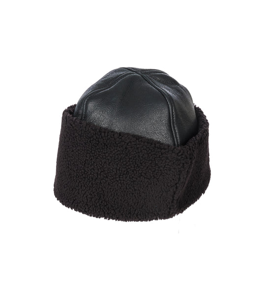 BLIZZARD HAT DARK BROWN AVIATOR SHEARLING