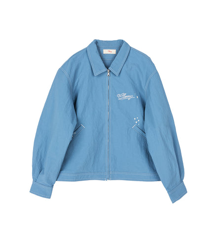 NYLON RUNNING JACKET STEEL BLUE