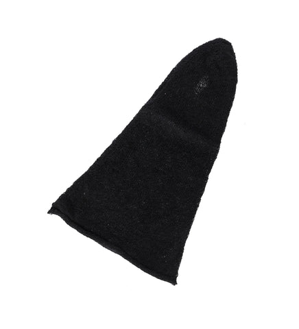 MINIATURE SCARF BLACK FUZZY ALPACA