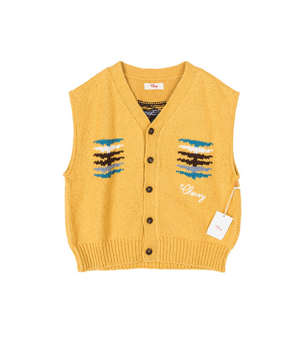 FRONTIER KNIT VEST SUN YELLOW