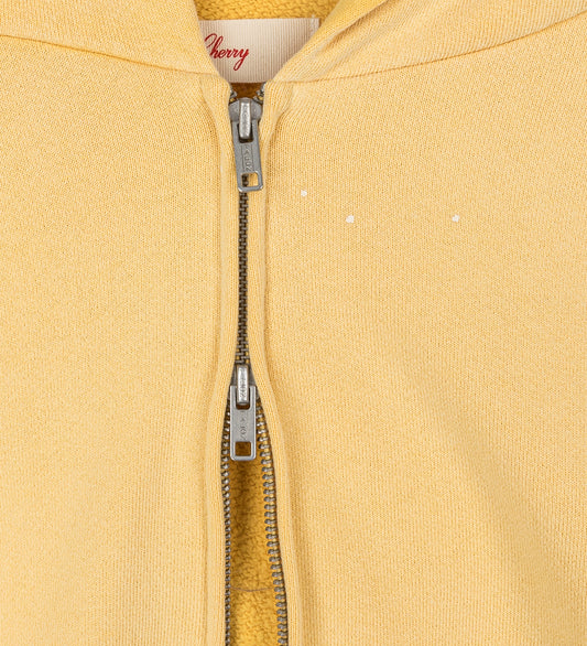 WESTERN ATHLETIC ZIP UP HOODIE SUN YELLOW