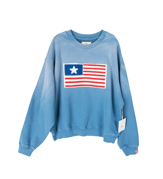 1 STAR CREWNECK STEEL BLUE