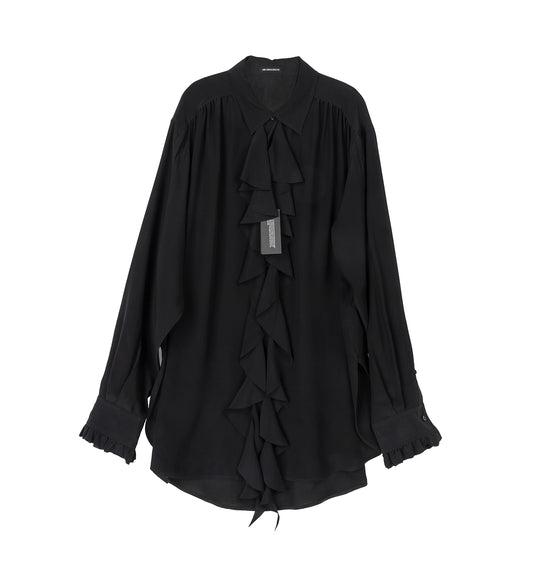TEUNIS RUFFLE SHIRT BLACK