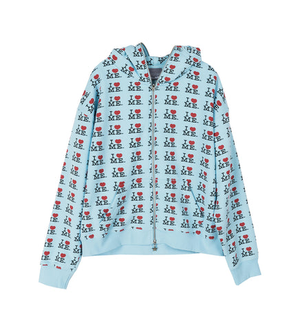 BUTTERFLY HOODIE I HEART ME BLUE