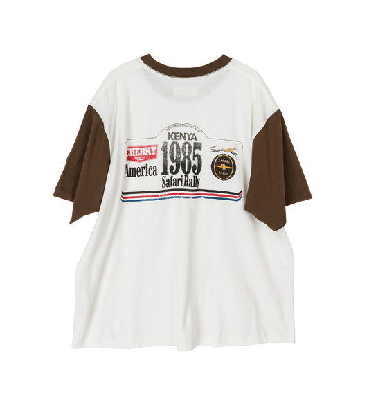 SAFARI BOXY RINGER TEE CHOCOLATE