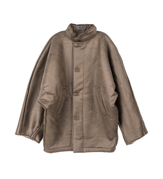 DART JACKET GREY SHEARLING
