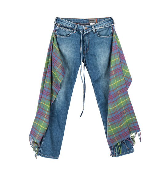 SCARFJEANS TARTAN/BLUE #2