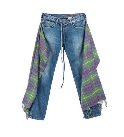 SCARFJEANS TARTAN/BLUE #2