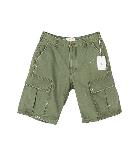 WIDE LEG CARGO SHORTS ARMY GREEN