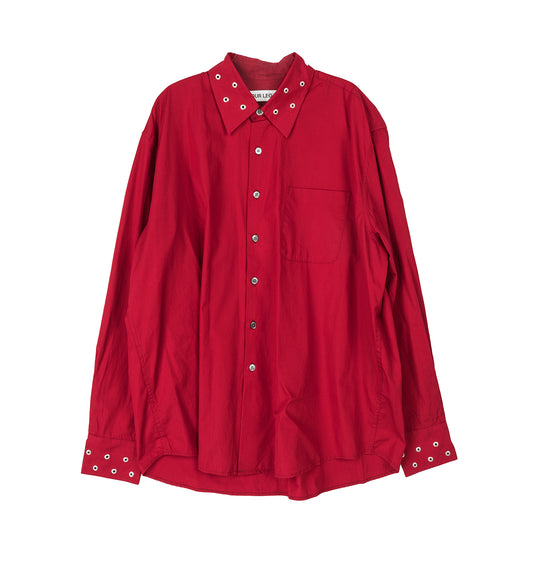 ABOVE SHIRT LIPSTICK RED SUPER POPLIN