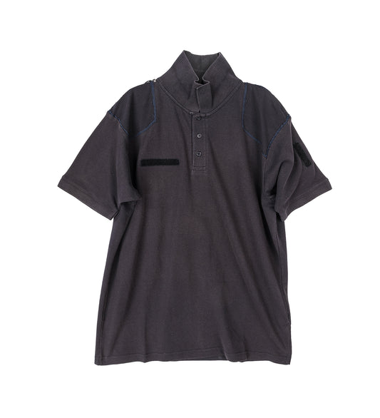 CUT UP MILITARY POLO BLACK