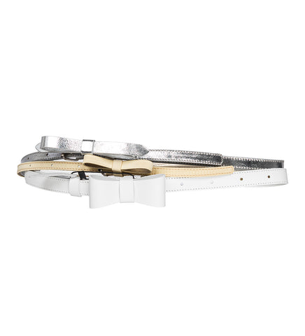 TRIPLE BELT WHITE/SILVER/YELLOW