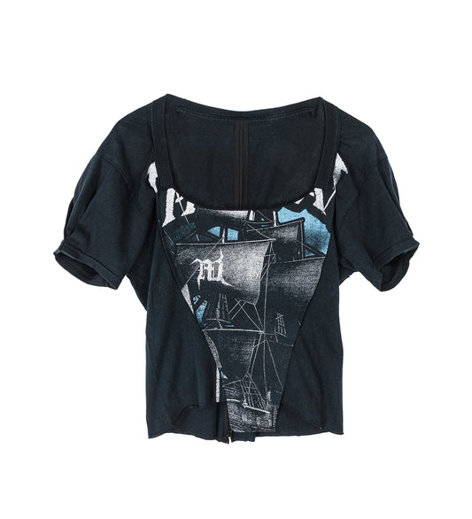 DIRNDL CUT UP TEE VARIOUS S-M #2