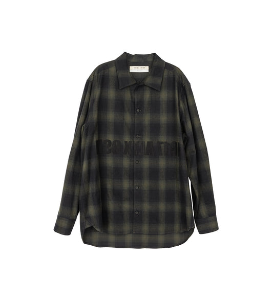 GRAPHIC FLANEL SHIRT MILITARY GREEN