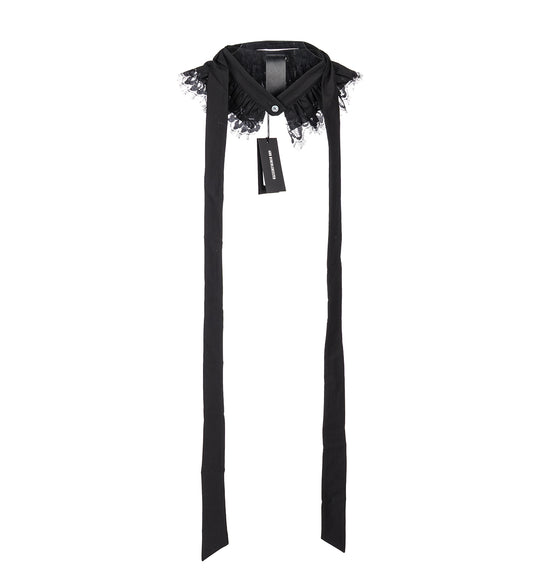 TOSTEN LACE RUFFLED COLLAR BLACK
