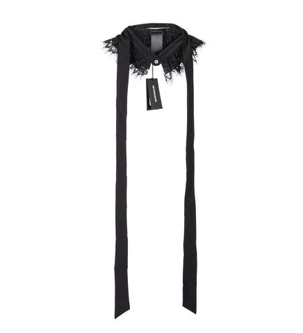 TOSTEN LACE RUFFLED COLLAR BLACK