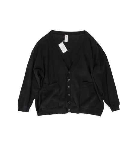 GINJI PATCH CARDIGAN BLACK
