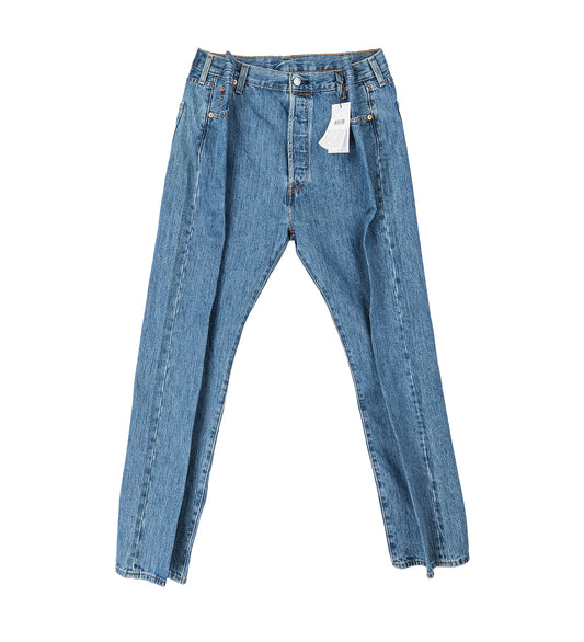 PLEATED JEANS BLUE L-XL #3