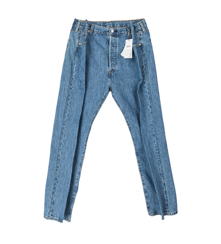 PLEATED JEANS BLUE L-XL #3