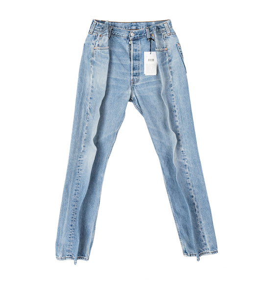 PLEATED JEANS BLUE S-M #2