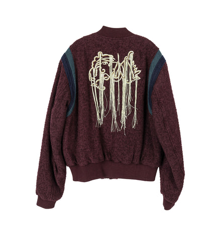VALTOR EMB. JACKET BURGUNDY
