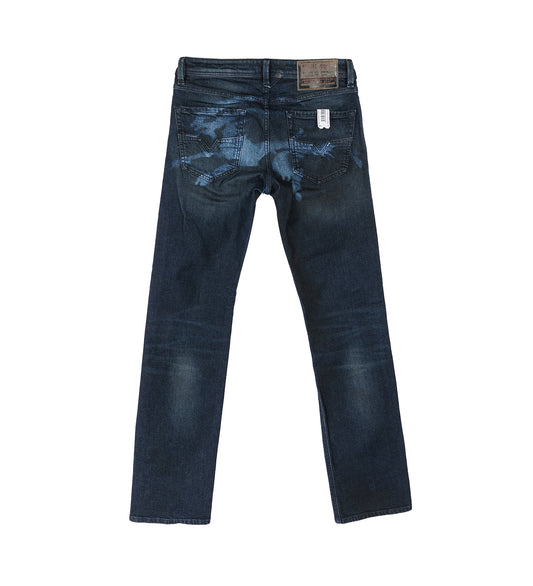 PAINTED DENIM PANTS (GOAT PRINT) BLACK