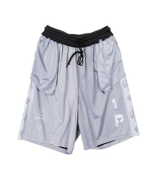 INSIDE OUT FOOTBALL SHORTS BLACK