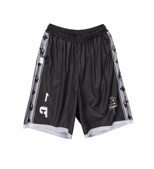 INSIDE OUT FOOTBALL SHORTS BLACK