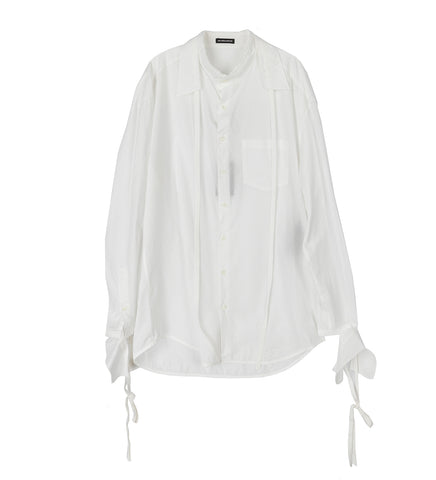 WILLE HIGH COMFORT SHIRT WITH CUT COLLAR AND CUFFS NATURAL WHITE