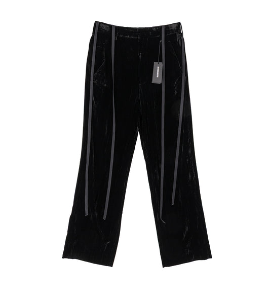 LEON VELVET TROUSERS BLACK