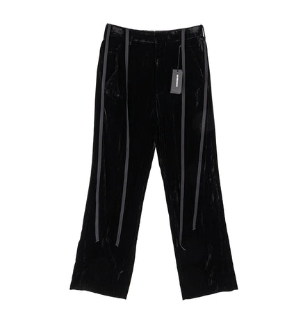 LEON VELVET TROUSERS BLACK