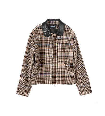 COLLAR BELT JACKET CHECK
