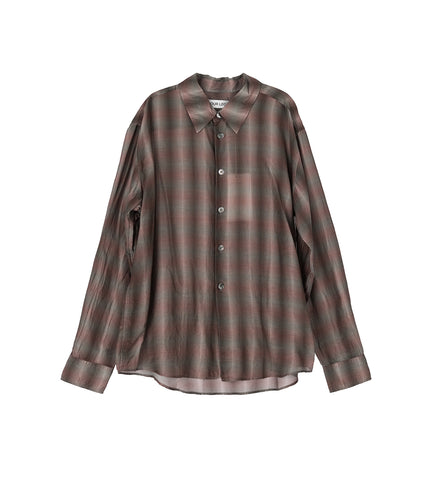 BEYOND SHIRT SCREEN CHECK SHEER COTTON SILK