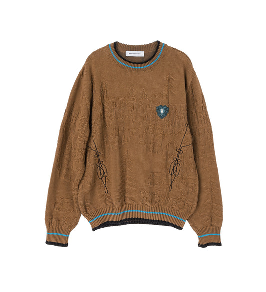 FITZ KNIT JUMPER RUSSET BROWN