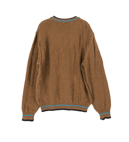 FITZ KNIT JUMPER RUSSET BROWN